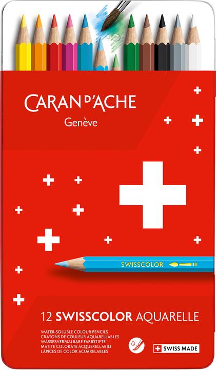 Caran d'Ache Farbstifte (Mehrfarbig, 12 x)