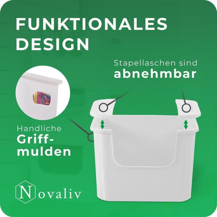 Produktbild Novaliv 2x Aufbewahrungsbox Bad Organizer Kleiderschrank Schubladen Ordnungssystem Weiss Wohnmobil Sc