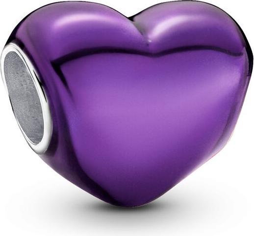 Produktbild Pandora Violettes Metallic Herz Charm (Silber 925, Emaille)