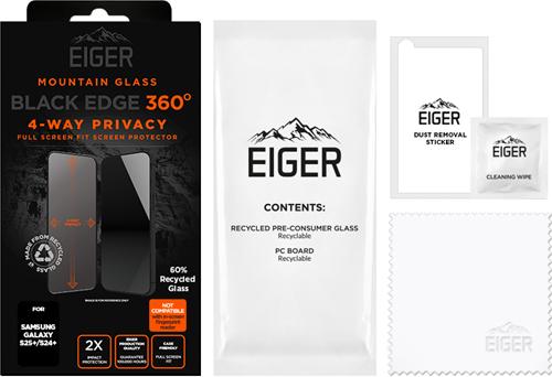 Actual product image Eiger Mountain Glass Black Edge 360 (1 Piece, Samsung Galaxy S25+)