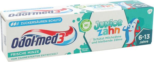 Produktbild Odol Med3 Zahncreme 75ml Juniorzahn 6-13 Jahre (75 ml)