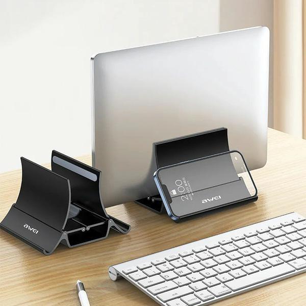 Actual product image Awei grawitacyjny stojak na laptop X32 czarny/black