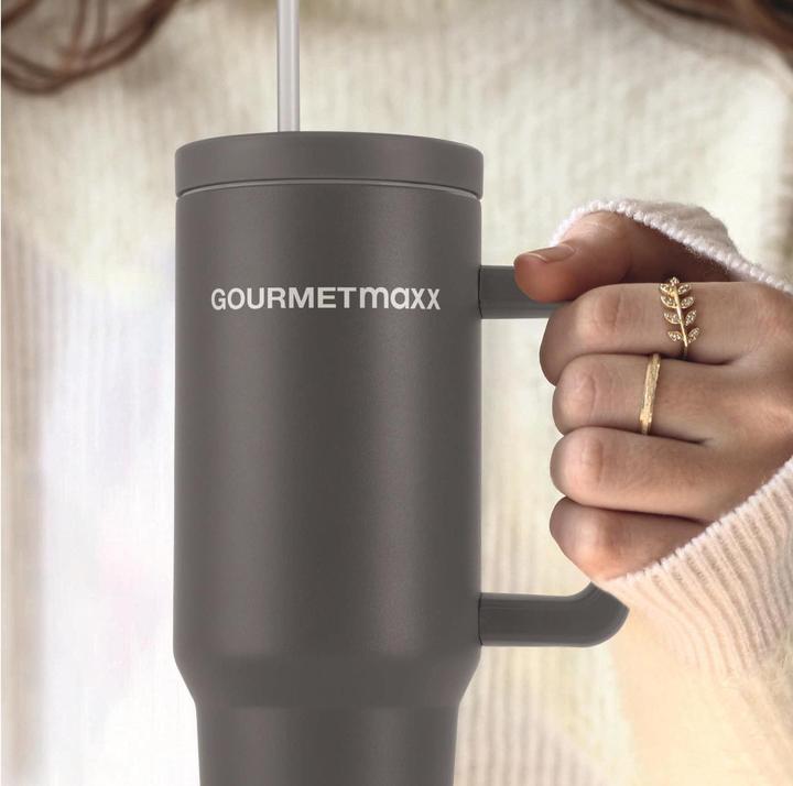 Actual product image Gourmetmaxx Thermo mug 1200 ml, grey (1.20 l)