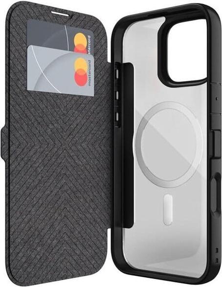 Actual product image Raptic iPhone 16 - Urban Folio schwarz - Outdoor Flip Etui mit Magsafe funktion (Apple iPhone 16)