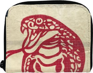 Actual product image Bekos Upcycling - Geldbörse mit Reissverschluss aus recycelten Zementsäcke Cobra