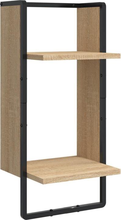 Actual product image VidaXL 4-piece wall shelf set with rods Sonoma oak (65 x 25 x 30 cm)
