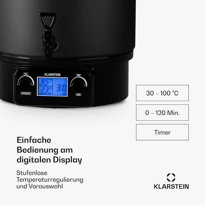 Immagine prodotto Klarstein Digitaler Einkochautomat mit Zapfhahn (27 l)