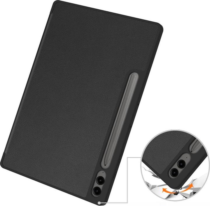 Actual product image Cover-Discount Galaxy Tab S9+ / S9 FE+ - Smart Case Silicone black (Galaxy Tab S9 Plus)