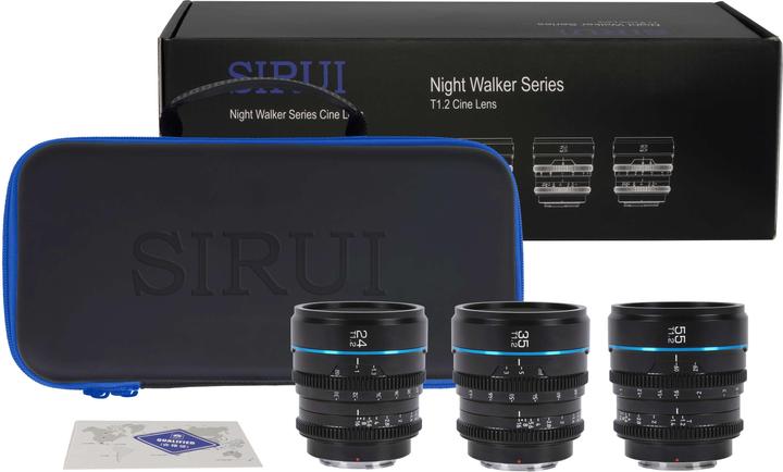 Produktbild Sirui Nightwalker 24 35+55mm T1.2 S35 MF Cine Lens Bundle RF-Mount (Canon RF, APS-C / DX)