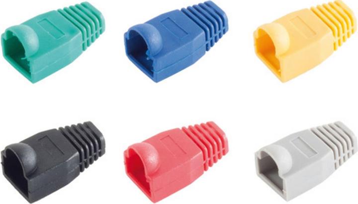 Produktbild Shiverpeaks S/CONN maximum connectivity Knickschutztülle für RJ45 Modular Netzwerk Stecker im farbigen MIX, VE 6