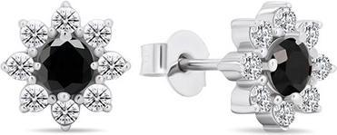 Brilio Silver - Matching silver earrings with cubic zirconia Flowers EA577WBC