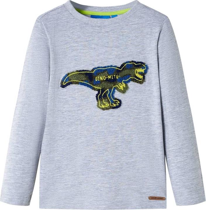 Immagine prodotto VidaXL Camicia da bambino a maniche lunghe grigio melange 104,Materiale: 95 (104)