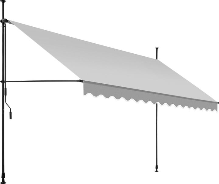 tectake Store à pince sans perçage avec manivelle, réglable en hauteur (4 m)