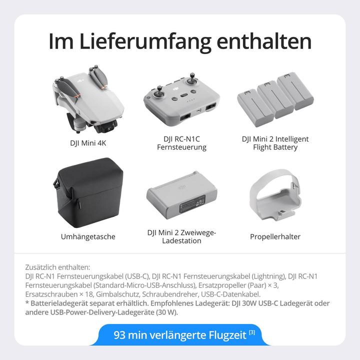 Actual product image DJI Mini 4K Fly More Combo (31 min, 249 g, 12 Mpx)