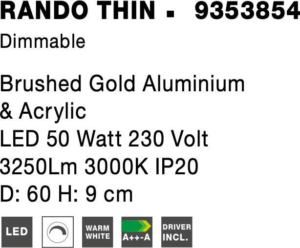 Actual product image Nova Luce Rando Thin (2864 lm)