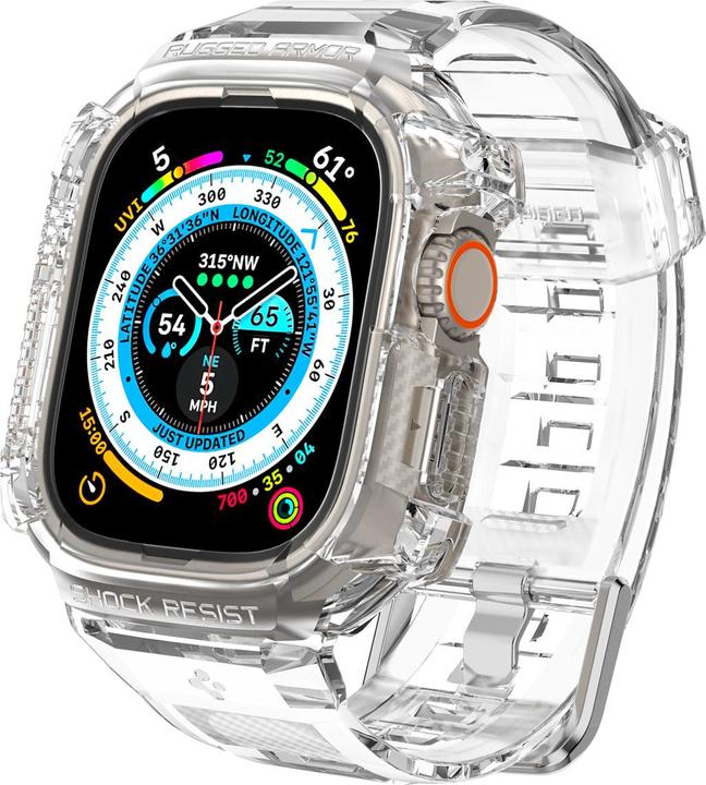 Produktbild Spigen RUGGED ARMOR "PRO" Apple Watch ULTRA (49MM) CRYSTAL CLEAR (Thermoplastisches Polyurethan (TPU))