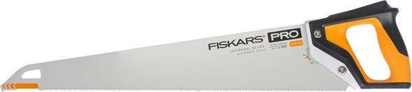 Fiskars Pro hand saw for soft wood, saw blade length: 55 cm, 11 TPI, Black/Orange, PowerTooth, 10