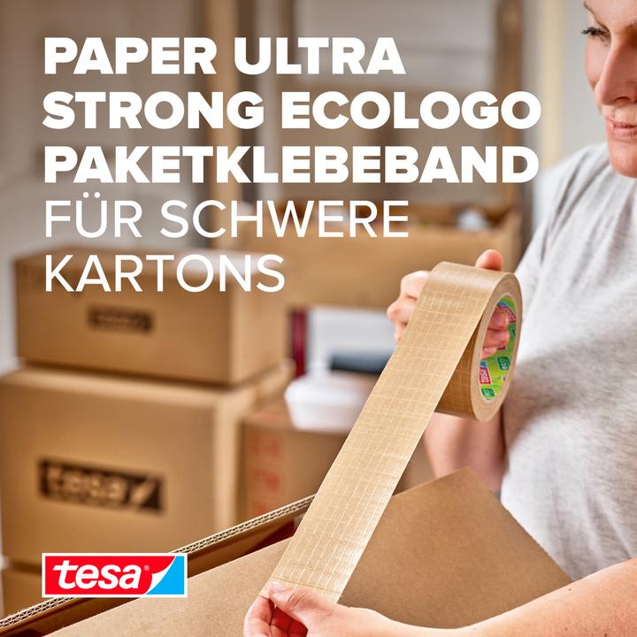 Actual product image tesa Nastro da imballaggio in carta ecoLogo Ultra Strong (50 mm)
