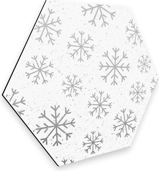 Produktbild Trenddeko Silbereffekt Schneeflocken Eiskristalle (25 x 22 cm)