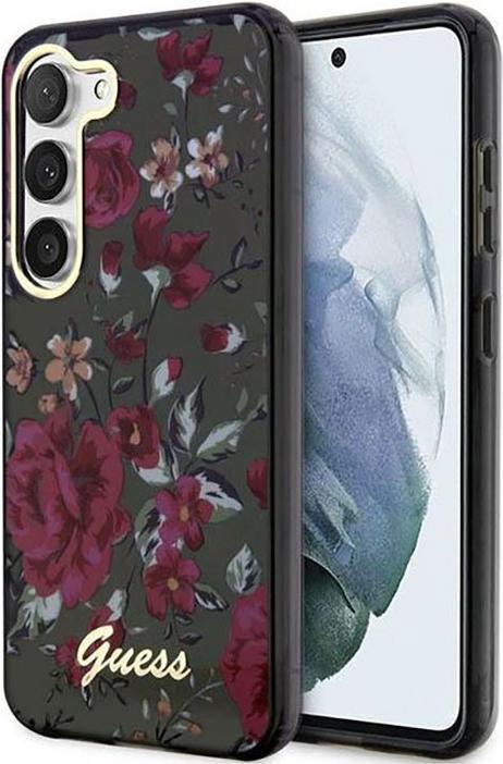 Image du produit Guess GUHCS23SHCFWSA S23 S911 vert/kaki hardcase Collection Flower (Samsung Galaxy S23)