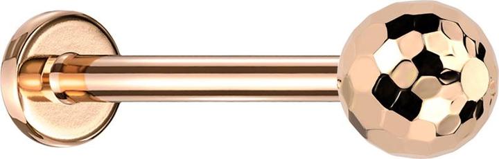 Actual product image Star Piercing Micro Threadless Labret rosegold mit Discokugel rosegold (Titanium G23, without brass)
