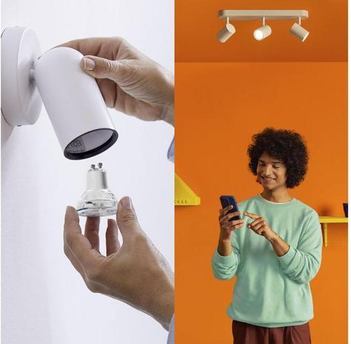 Image du produit WiZ Spot (GU10, 4.70 W, 345 lm, 2 x, F)
