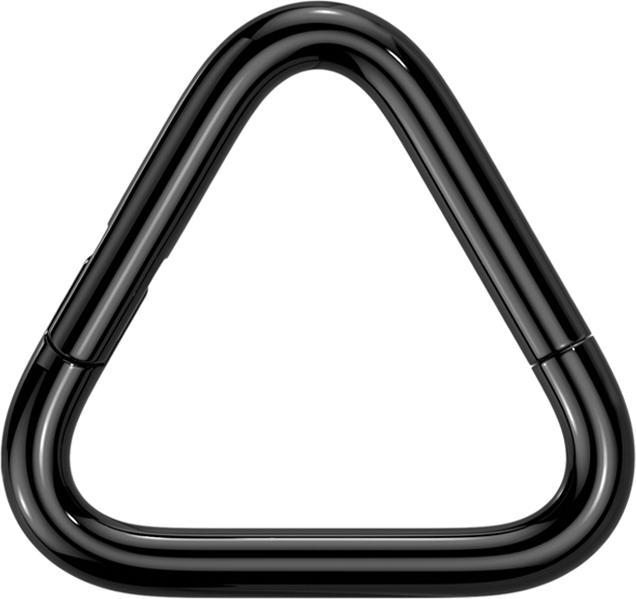 Star Piercing Micro Segmentring klappbar schwarz Dreieck (ohne Messing, Titan G23)
