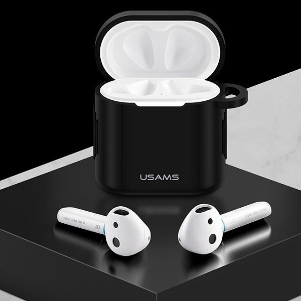 Actual product image Usams Case ochronne do FreeBuds 2 Pro silicon czarnyblack BH501FBUS01 USBH501 (Headphone bag)