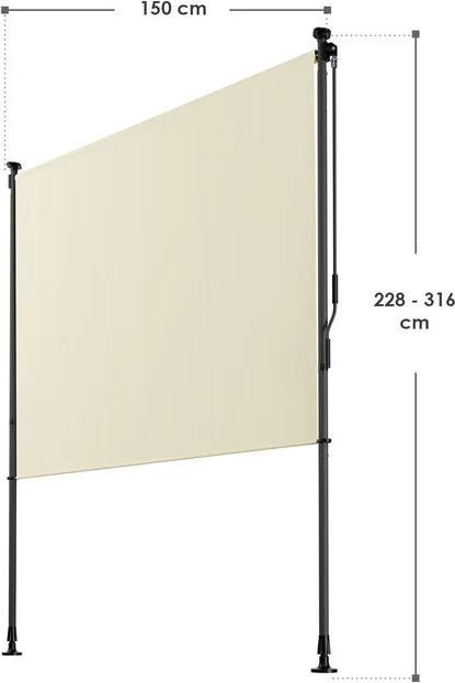 Immagine prodotto Juskys Senkrechtmarkise Barbados (1.50 m)