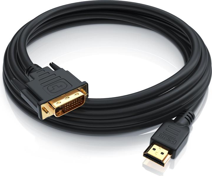 Image du produit CSL Câble DVI vers HDMI - Dual Link 24 1 - résolutions HDTV jusqu'à 2560x1600 - conducteur cuivre OFC (5 m, HDMI, DVI)