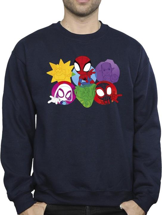 Actual product image Mens Spidey And His Amazing Friends Faces Sweatshirt (5XL)