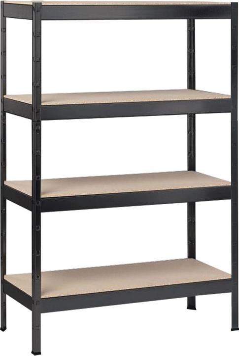 Produktbild Schulte Regalwelt Schwerlast Steckregal Schulte schwarz strukturiert 1800x1200x400 mm 4 Bden Tragkraft 600 kg