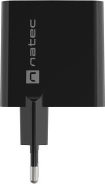 Actual product image Genesis Ladowarka sieciowa Natec Ribera Gan 1x USB-A + 1x USB-C 45W czarna (45 W)