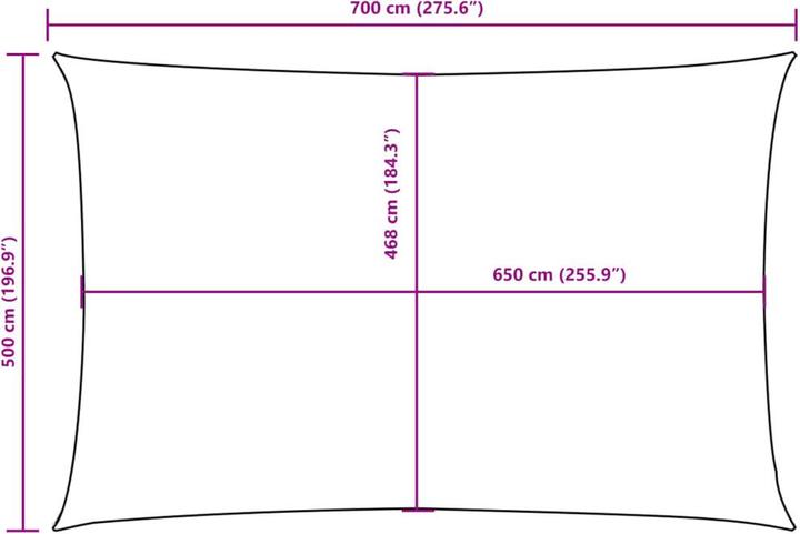 Image du produit VidaXL Voile d'ombrage (500 x 700 cm)