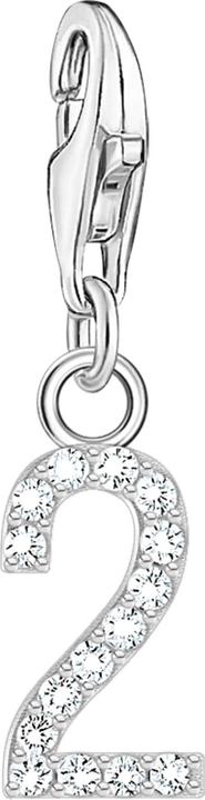 Actual product image Thomas Sabo Charm pendant number 2 with white stones silver (925 sterling silver)