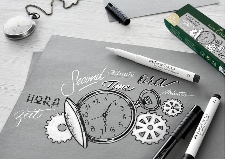 Immagine prodotto Faber-Castell PITT Artista Penna Calligrafia C (Bianco, 1 x)