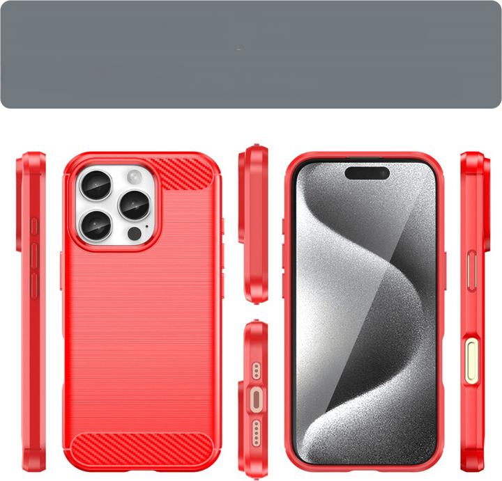 Produktbild Cover-Discount iPhone 16 Pro - Metall Carbon Look Hülle (Apple iPhone 16 Pro)