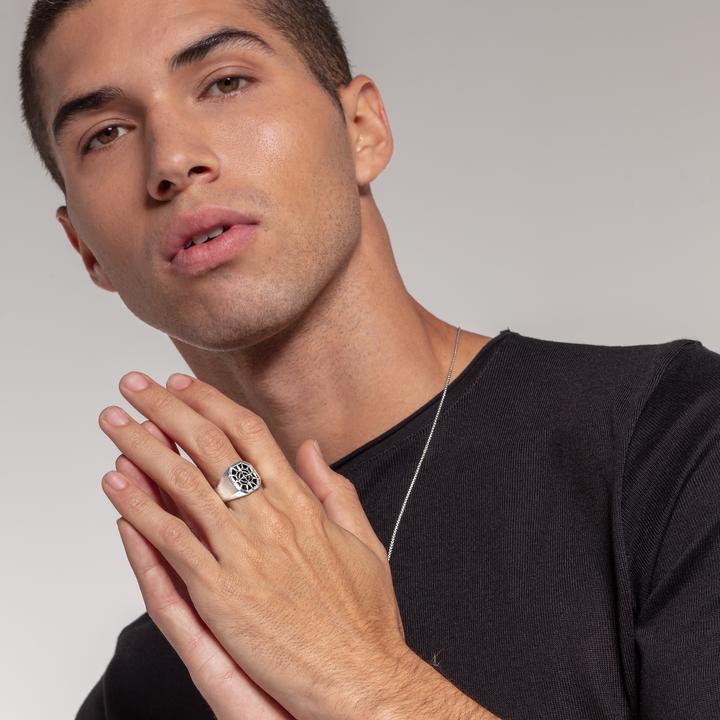 Produktbild Thomas Sabo Ring Kompass schwarz (54, 925 Silber)