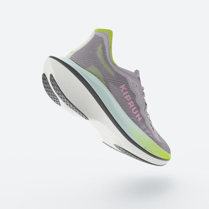 Actual product image Kiprun Laufschuhe Damen mit Carbonplatte - KD900X LD2 lila/gelb (42)