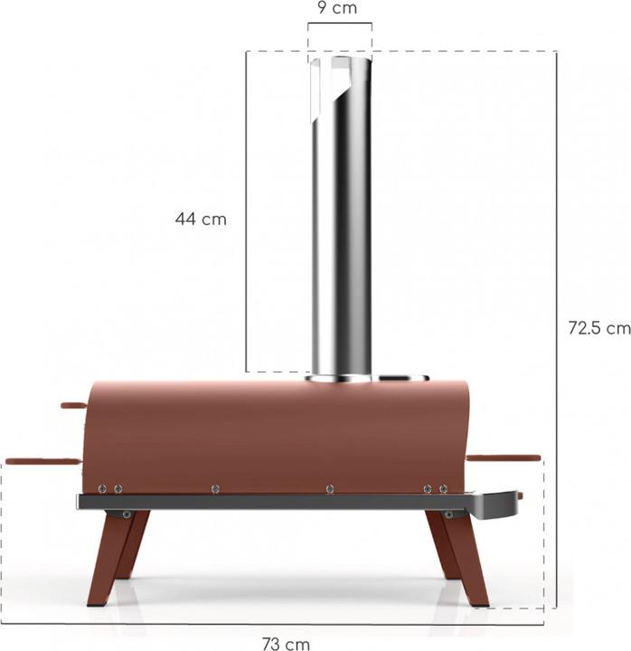 Actual product image Ziipa Terracotta (Pizza oven wood)