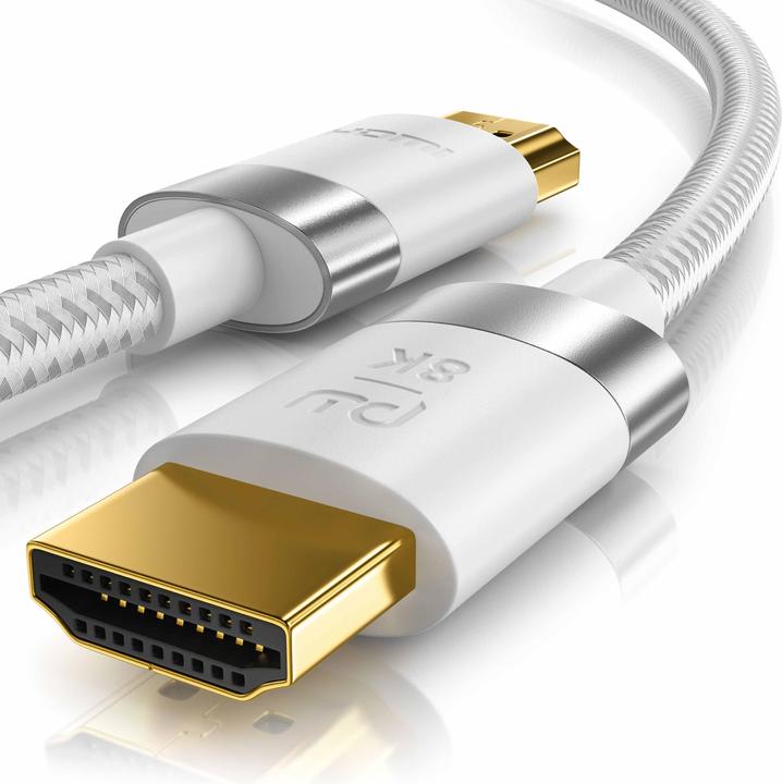 Primewire HDMI Kabel 2.1, 8K @ 120Hz / 4K @ 240Hz DSC, Ultra High Speed, Nylonummantelung, HDR, ARC (10 m, HDMI)