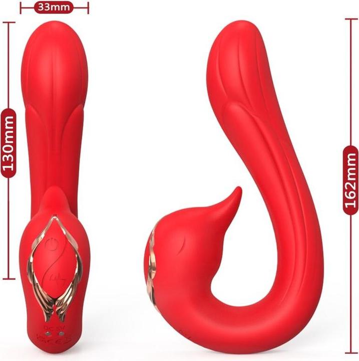 Produktbild Armony Delfin Vibrator Multiposition & Wärmeeffekt Rot