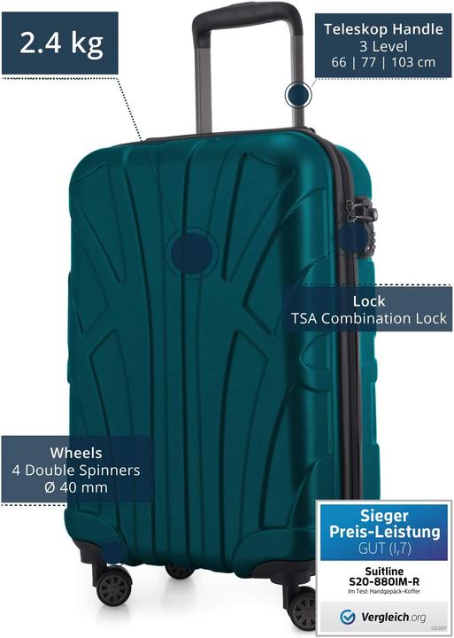 Image du produit Suitline Handgepäck Hartschalen-Koffer (34 l, Bagage à main (jusqu'à 50l))