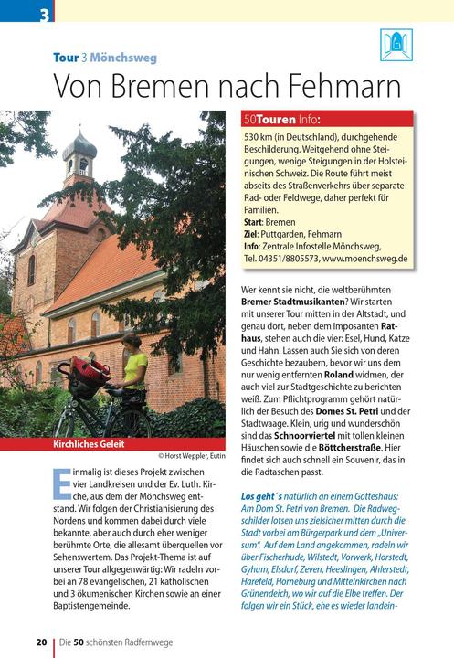 Nährwerte und Zutaten Die 50 schönsten Radfernwege in Deutschland (Deutsch, Oliver Kockskämper, 2021)
