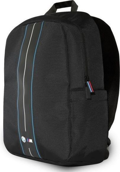 Actual product image BMW Backpack BMBP15COMPVSKL 16" Black Nylon Blue Stripe