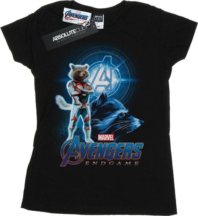 Actual product image Womens/Ladies Avengers Endgame Rocket Team Suit Cotton T-Shirt (XXL)