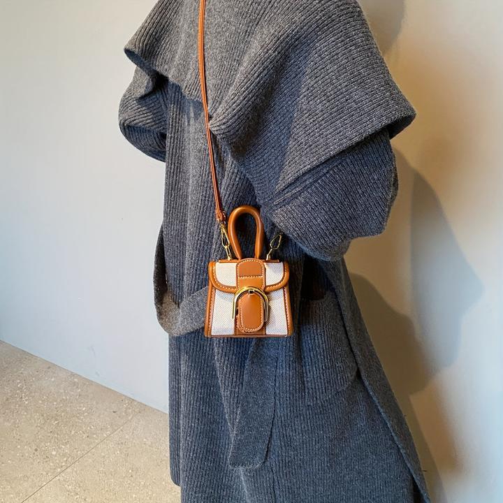 Immagine prodotto Only-Bags.Store Mini borsetta di tendenza con colori a contrasto, borsa crossbody carina e alla moda, cinghie