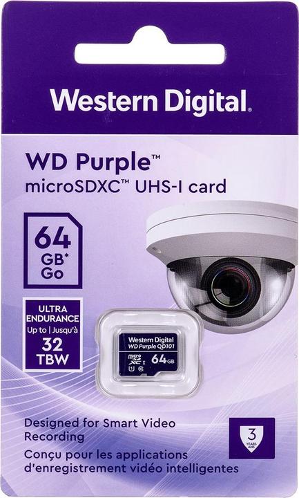 Produktbild WD Purple (64 GB, microSDXC, U1, UHS-I)