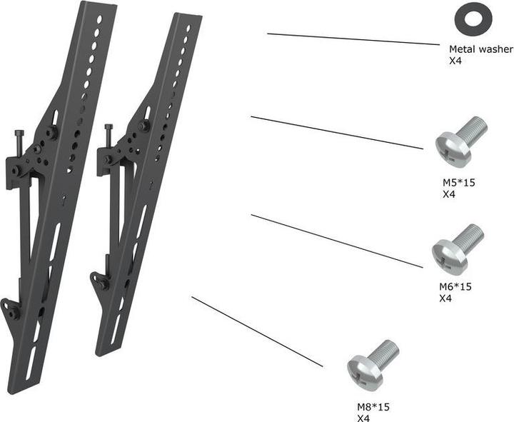 Produktbild Multibrackets Tilt-Halter VESA 400, Metall, zu Pro System