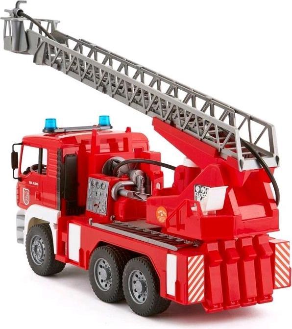 Actual product image Bruder Man fire department with turntable ladder